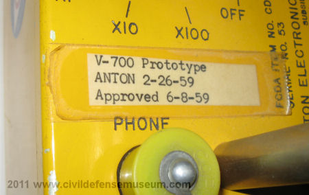 CD V-700 Anton Model 5 Prototype Taped On Label